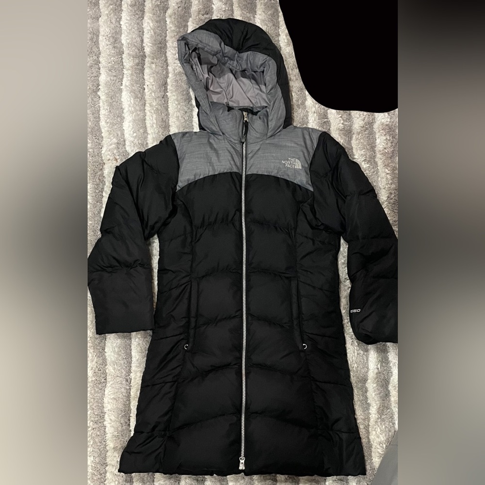 The North Face Kids Black and Gray Puffer Jacket